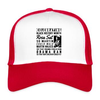 Black History month: Celebrate Pride in Black Hist - Trucker Cap - white/red - Front