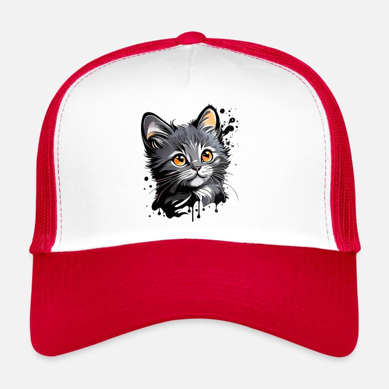 chaton mignon, chat Casquette trucker 