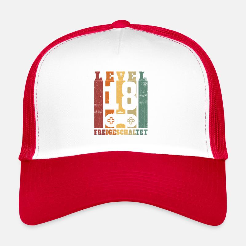 Niveau 18 Déverrouillé 18 Ans Anniversaire Cadeau Casquette trucker 