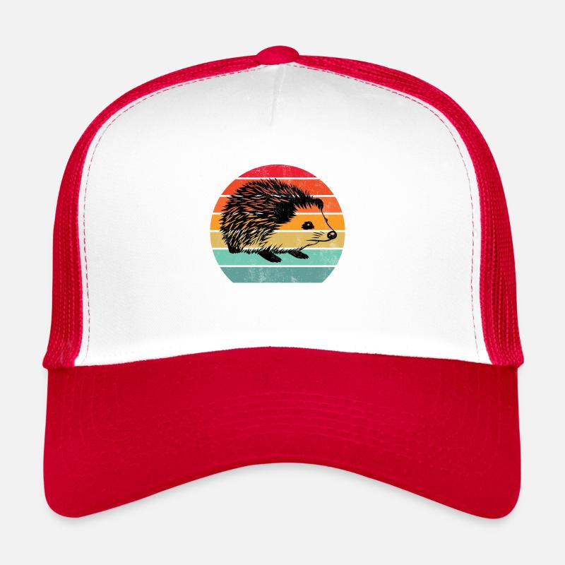 Vintage retro hedgehog Trucker Cap
