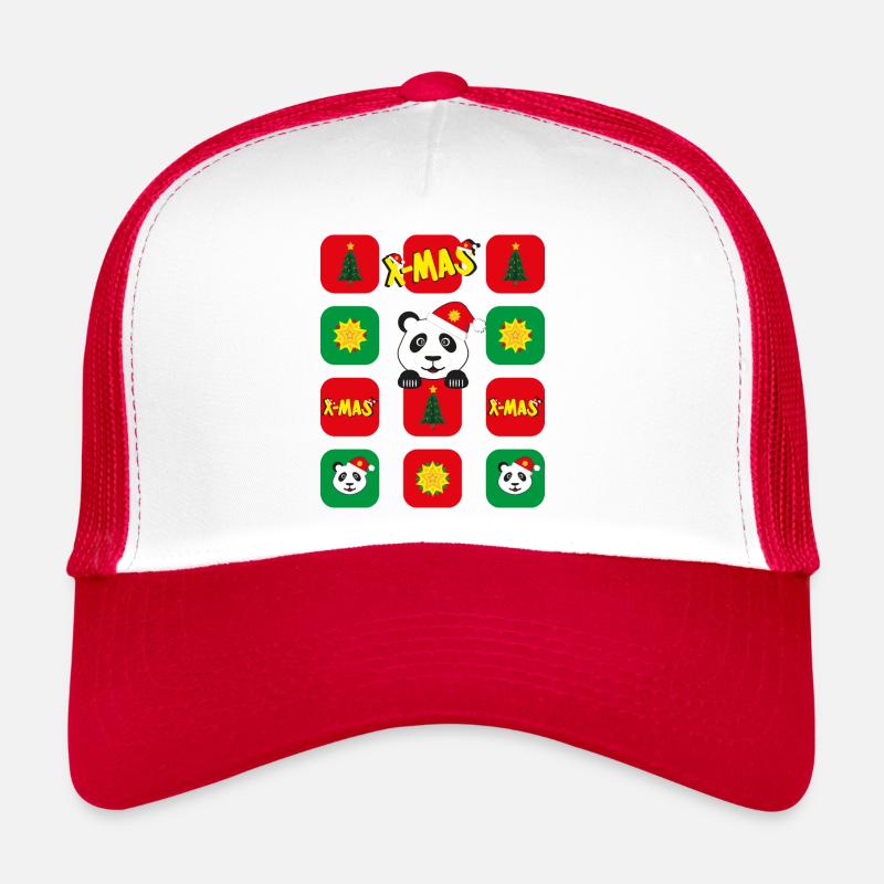 Panda mit Weihnachts-Apps, lustiger Hingucker. Trucker Cap