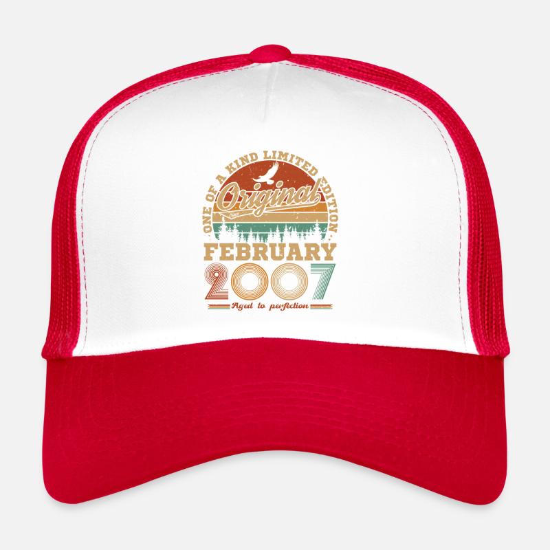 Février 2007 Vintage Anniversaire 2007 Cadeau Casquette trucker 