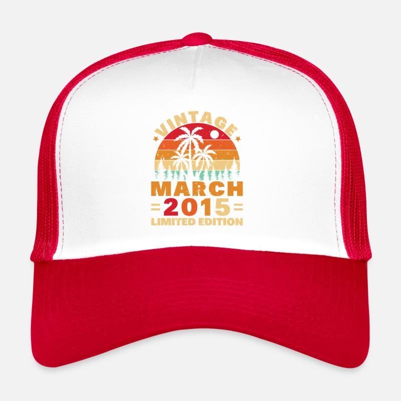 Mars 2015 10 Ans Vintage Rétro Anniversaire Casquette trucker 