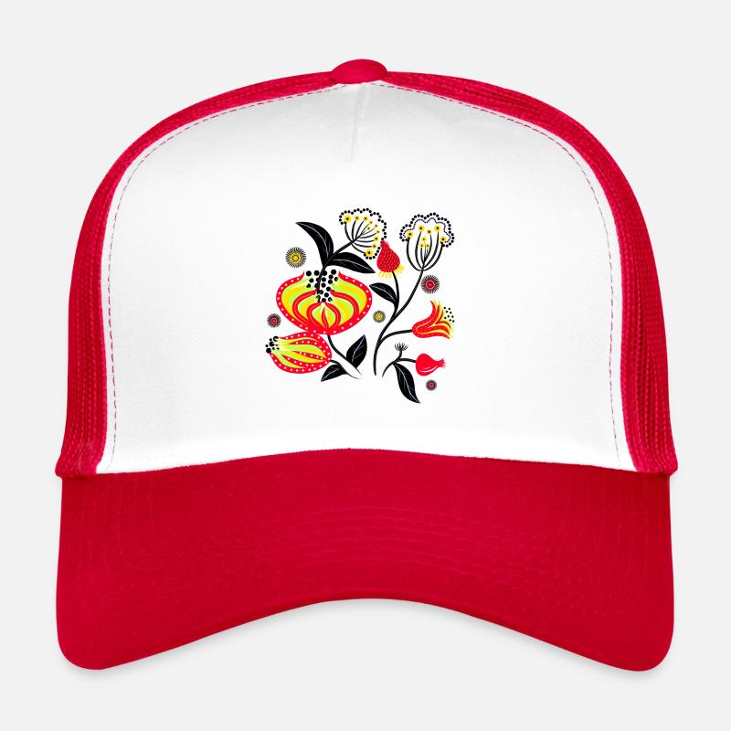 Fleurs peintes Casquette trucker 