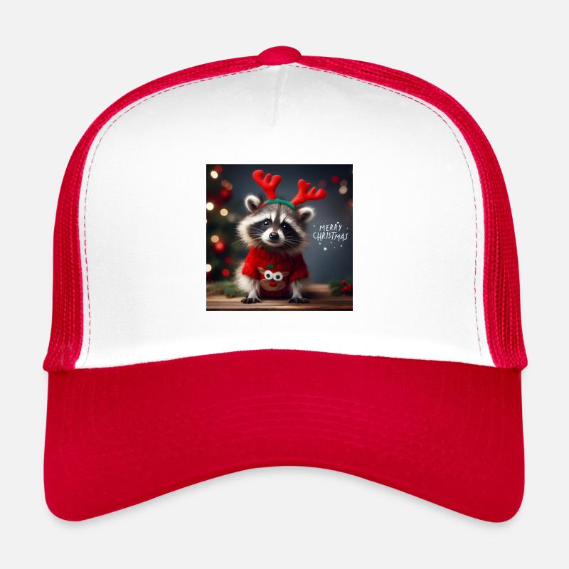 Raton laveur dans un pull de Noël Casquette trucker 