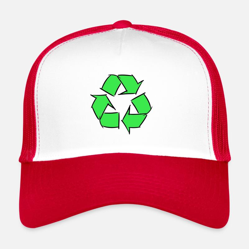Recycling Symbol, dekorative Zeichnung, anpassbar. Trucker Cap