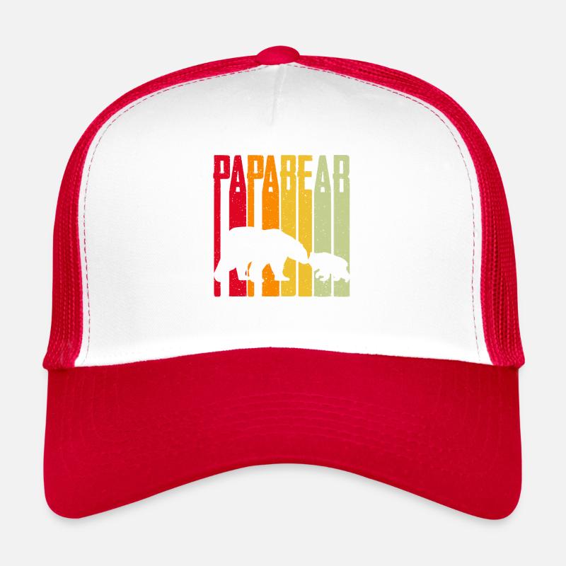 Papa Bear - Casquette trucker  - blanc/rouge