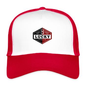 Poker Club Poker Pokerfan - Trucker Cap - Weiß/Rot - Vorne
