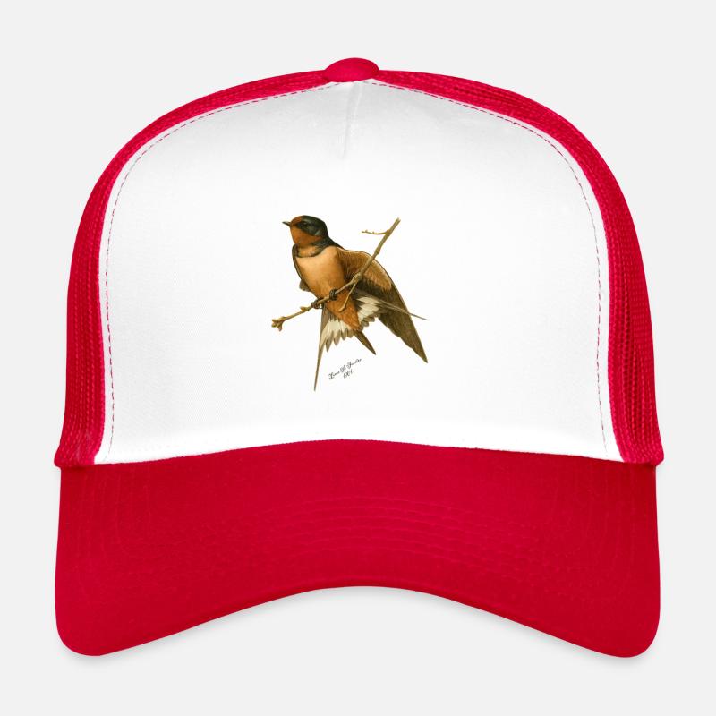 Hirondelle rustique - Hirondelle rustique Hirondelle oiseau Casquette trucker 