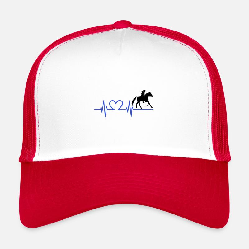Pferde EKG Pferde Liebe - Trucker Cap - Weiß/Rot