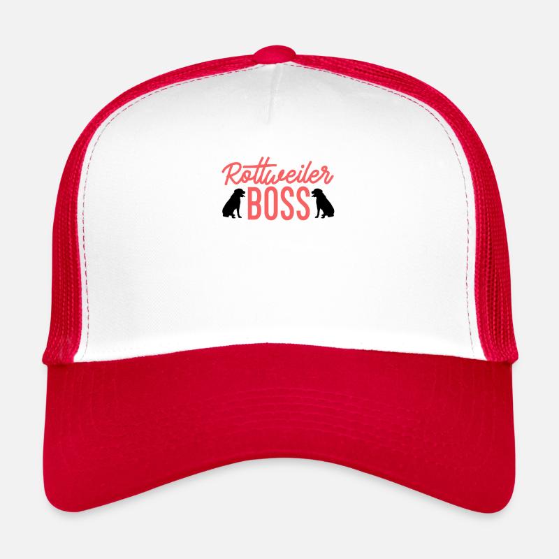 Rottweiler Boss - Trucker Cap - white/red