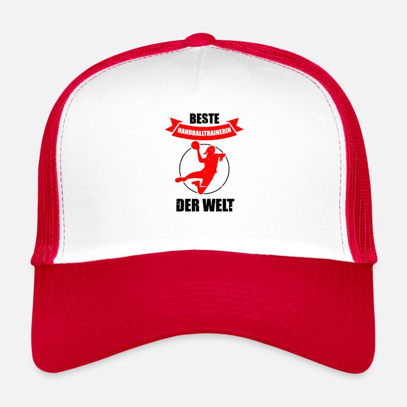 Beste Handballtrainerin der Welt - Trucker Cap - Weiß/Rot