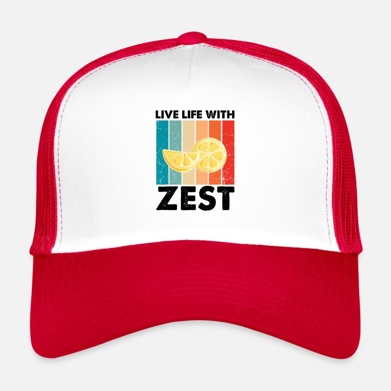 Lemonade Zitrone Limonade Limonaden Stand Design - Trucker Cap - Weiß/Rot