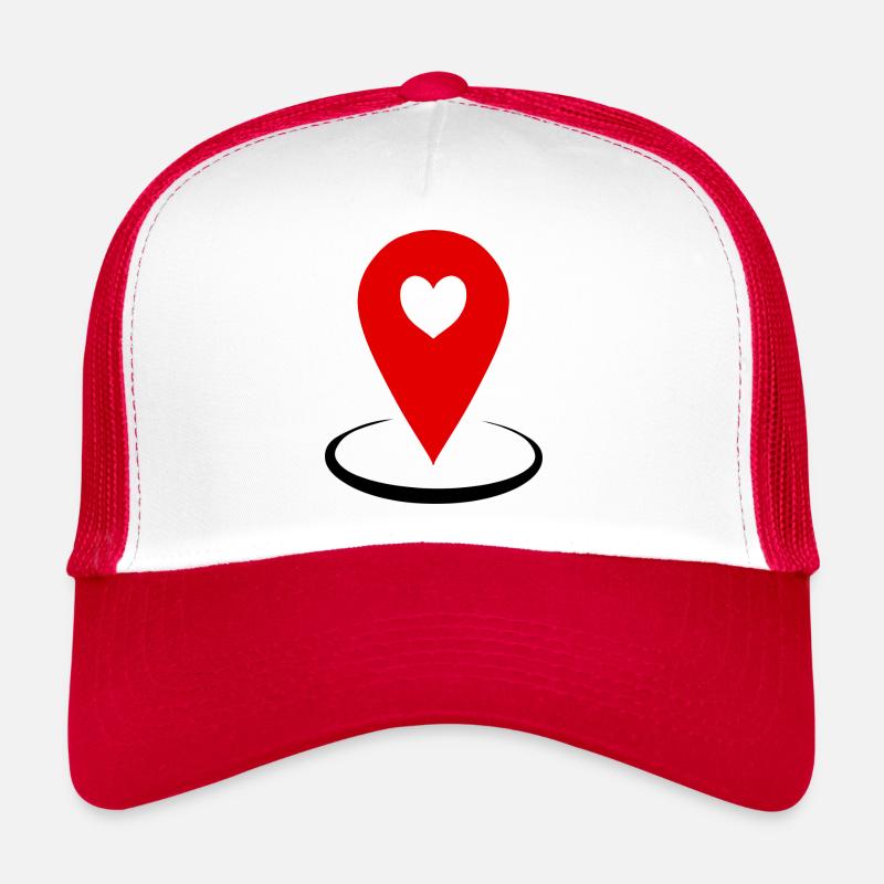A place with heart - Trucker Cap - white/red