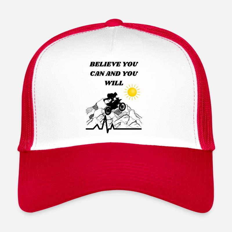 Believe you can and you will - Trucker Cap - white/red