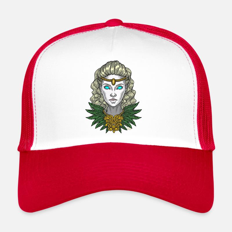 Freya - Casquette trucker  - blanc/rouge