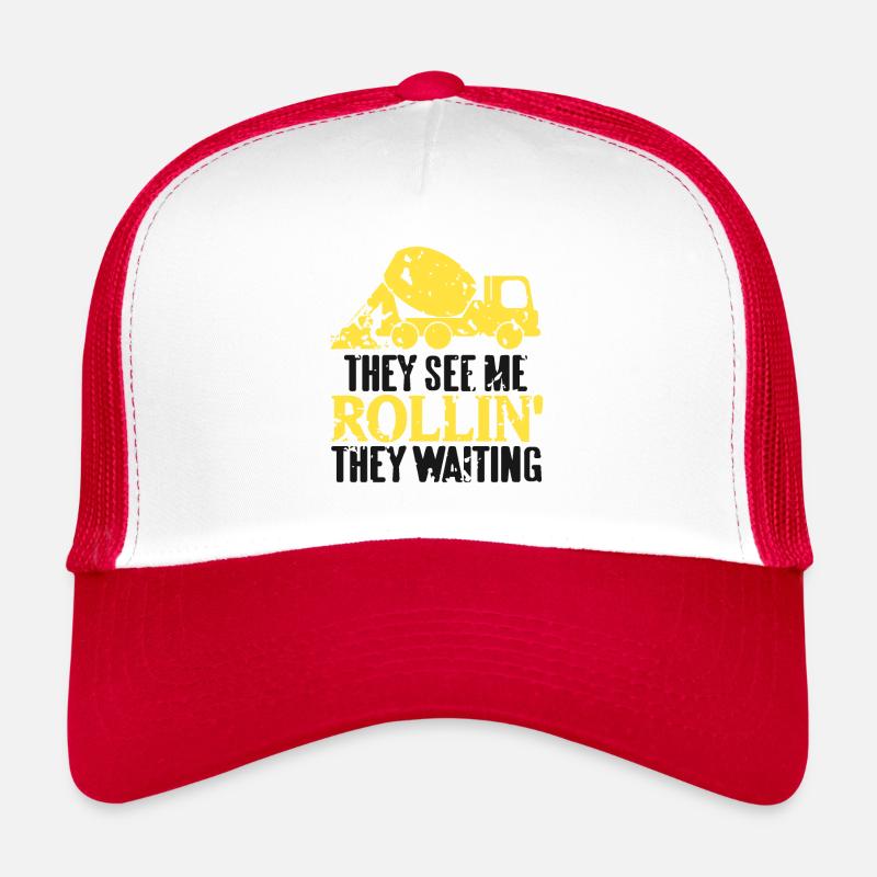Conception de bétonneur pour ouvrier du bâtiment et chantier de construction Casquette trucker 