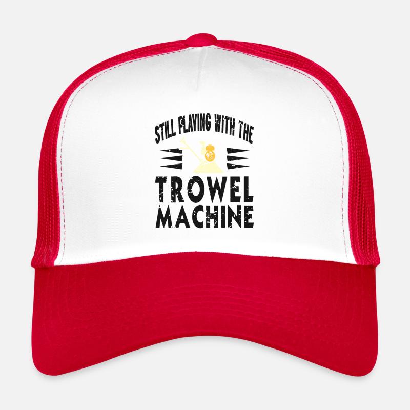 Concrete construction design for construction workers and construction site - Trucker Cap - white/red