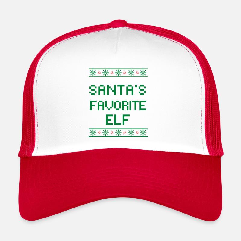 Santa's favorite Elf - Trucker Cap - Weiß/Rot