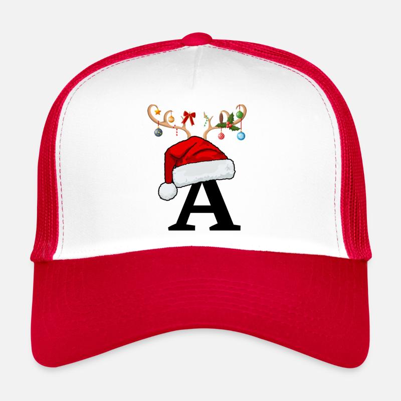 Lettre A bonnet de Noël Casquette trucker 