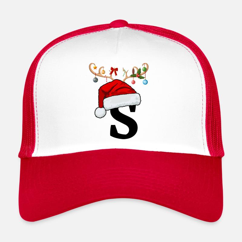 Letter S Christmas hat Trucker Cap
