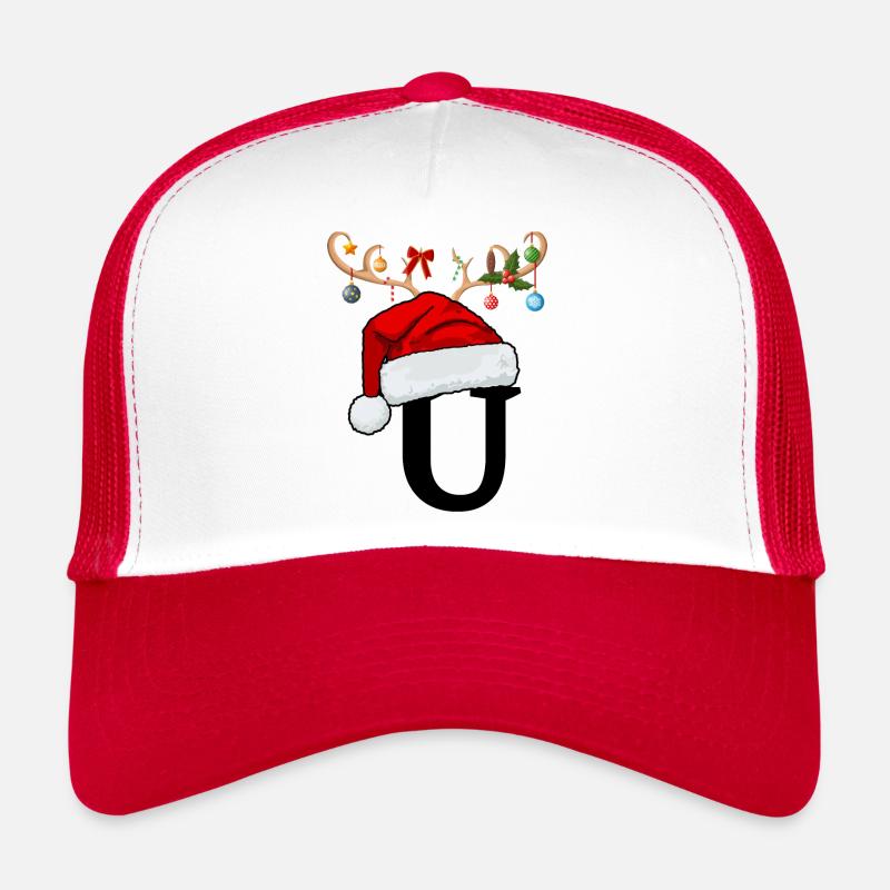 Letter U Christmas hat Trucker Cap