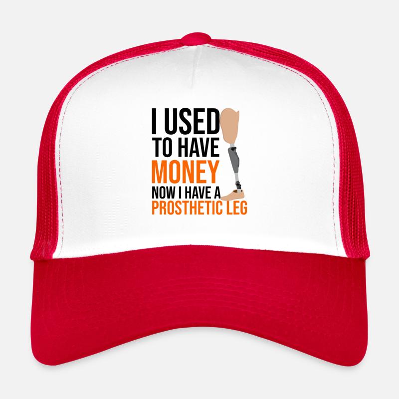 Leg prosthesis design and leg prostheses Trucker Cap