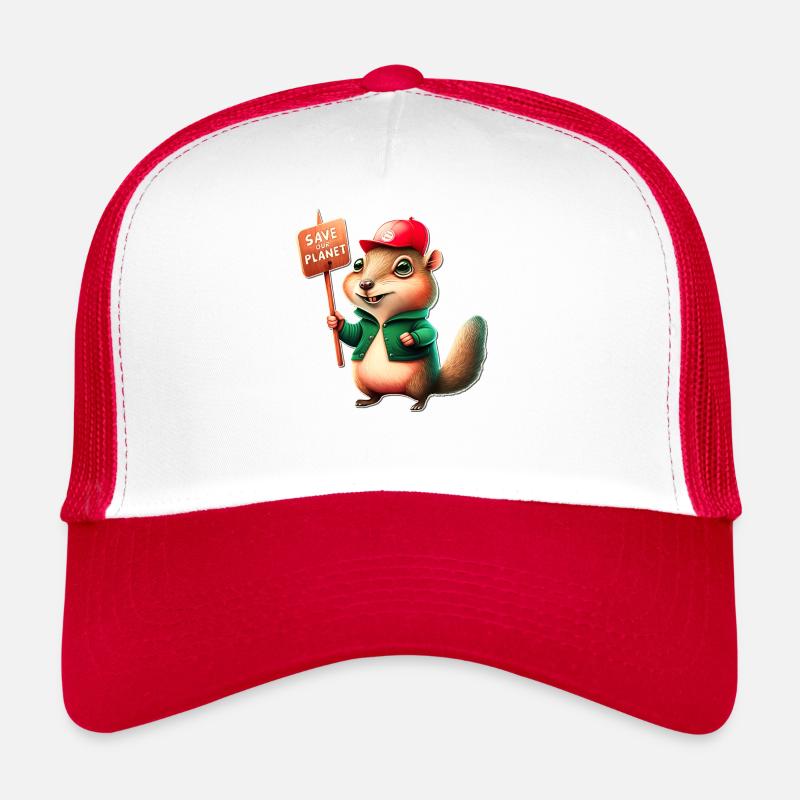 Zieselchen 1 - Trucker Cap - Weiß/Rot