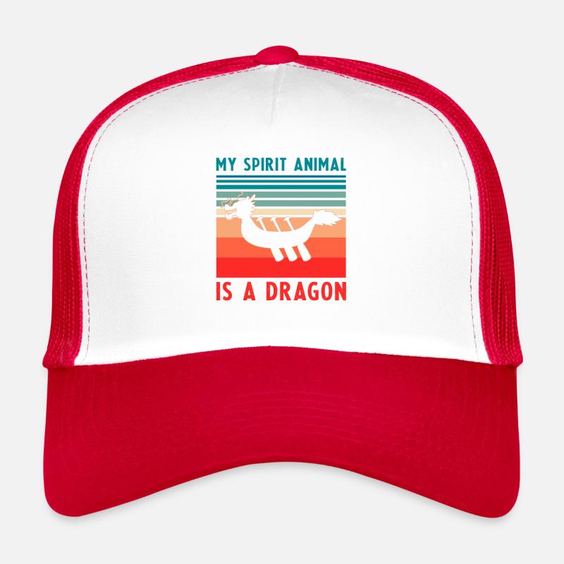 Drachenboot Crew und Drachenbootfahren - Trucker Cap - Weiß/Rot
