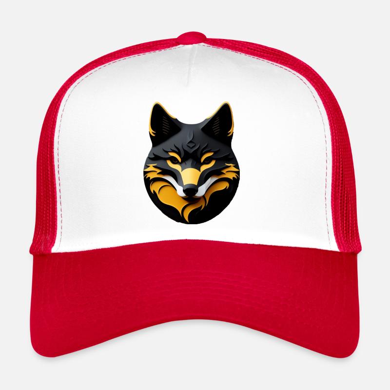 Renard noir et or Casquette trucker 