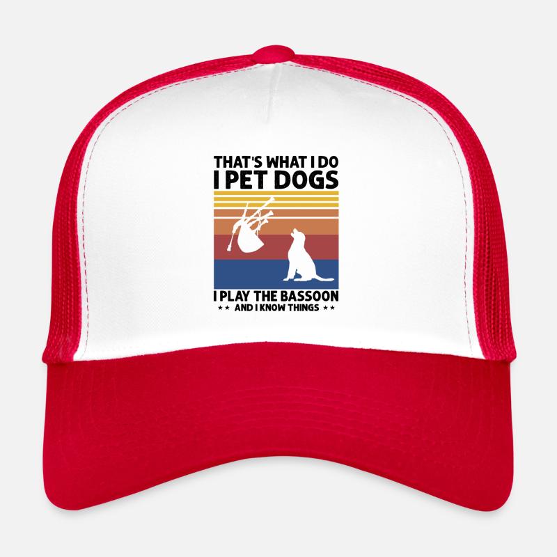 Bagpipes for bagpipe instructors and bagpipers - Trucker Cap - white/red