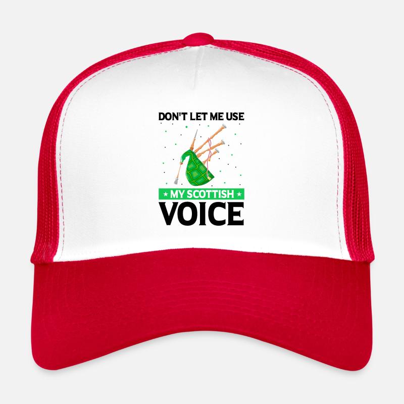 Bagpipes for bagpipe instructors and bagpipers - Trucker Cap - white/red