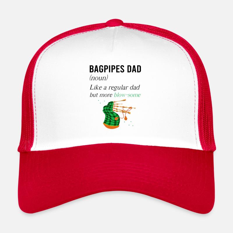 Bagpipes for pipers and Scots Trucker Cap