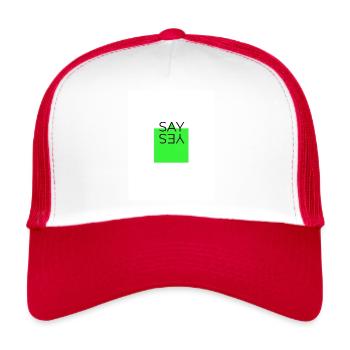 SAY YES - Trucker Cap - Weiß/Rot - Vorne