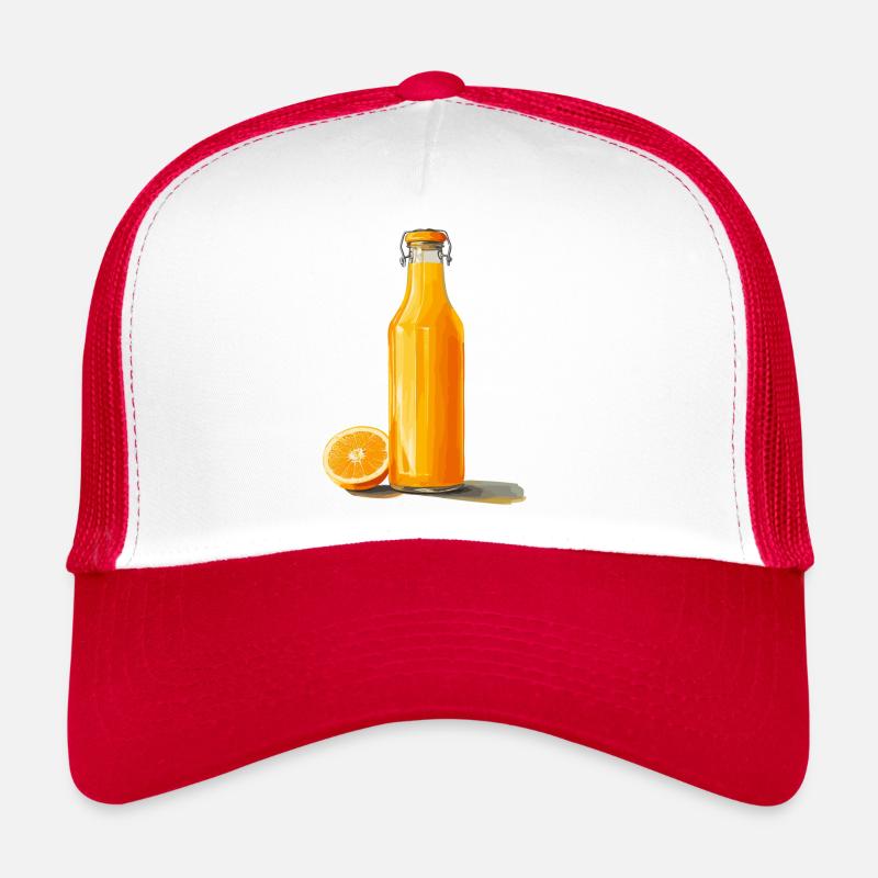Fresh orange juice! - Trucker Cap - white/red