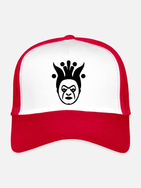 clown - Casquette trucker  - blanc/rouge - Devant