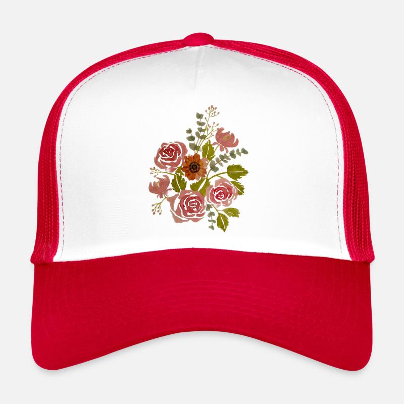 Bouquet de fleurs Casquette trucker 