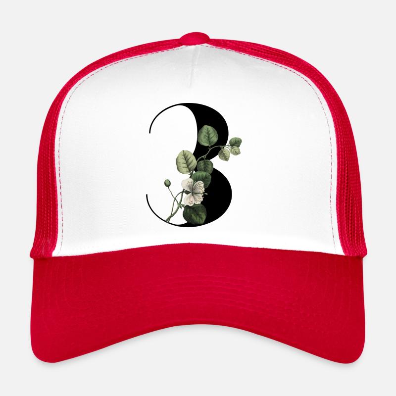 Nummer 3 Blumengrün -3. Blumengeburtstag Trucker Cap