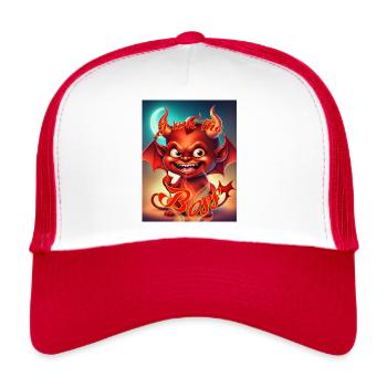 I am the Bo.. - Trucker Cap - Weiß/Rot - Vorne