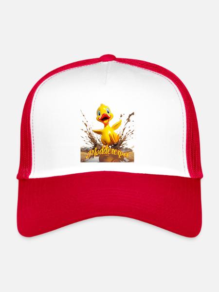 Moddererpel - Trucker Cap - Weiß/Rot