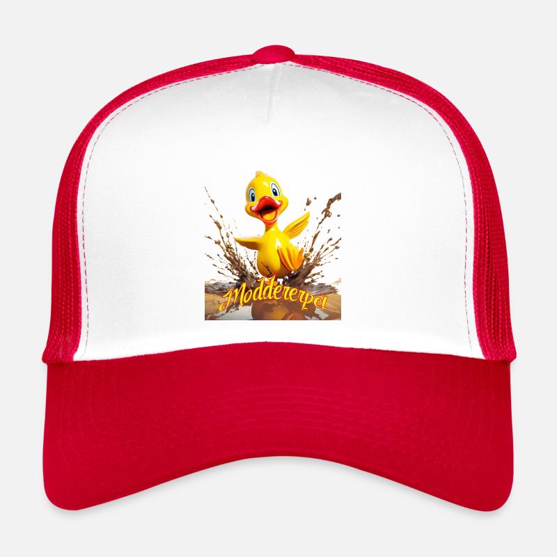 Moddererpel - Trucker Cap - Weiß/Rot