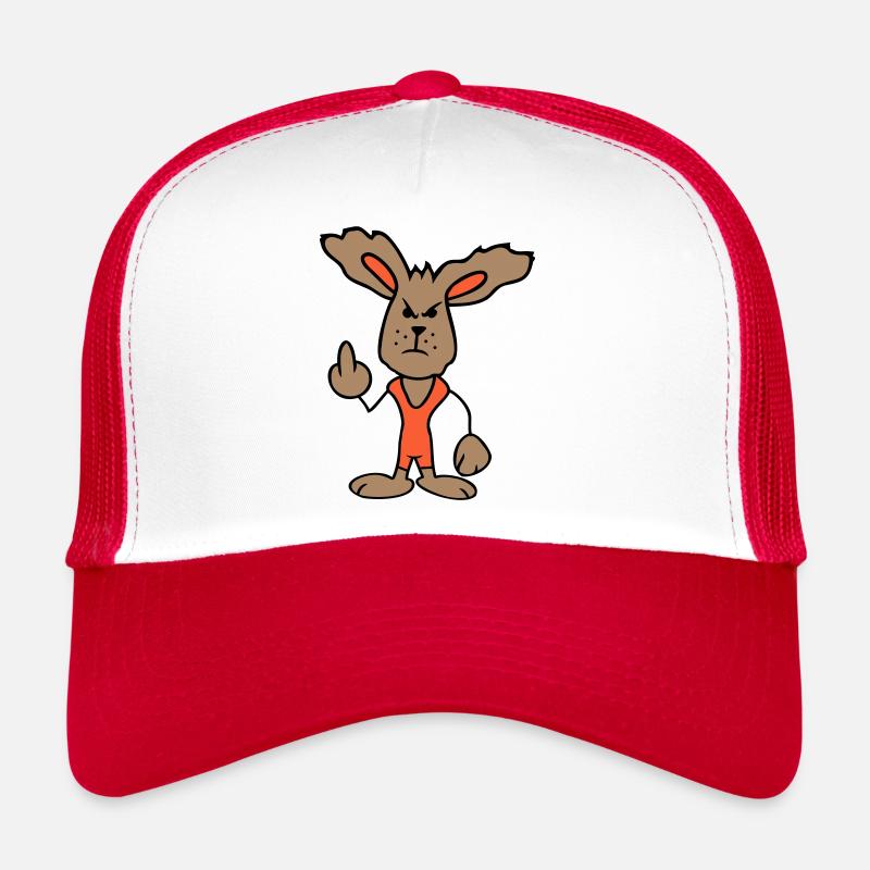 Hase Mittelfinger Zeigen Böse Frech Beleidigend Trucker Cap