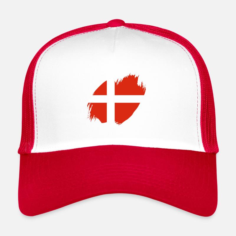 Danemark Drapeau Scandinavie Drapeau danois Voyage Casquette trucker 