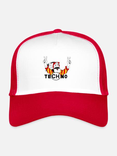 Techno, Wiltsch, Frech, Switzerland - Trucker Cap - white/red - Front