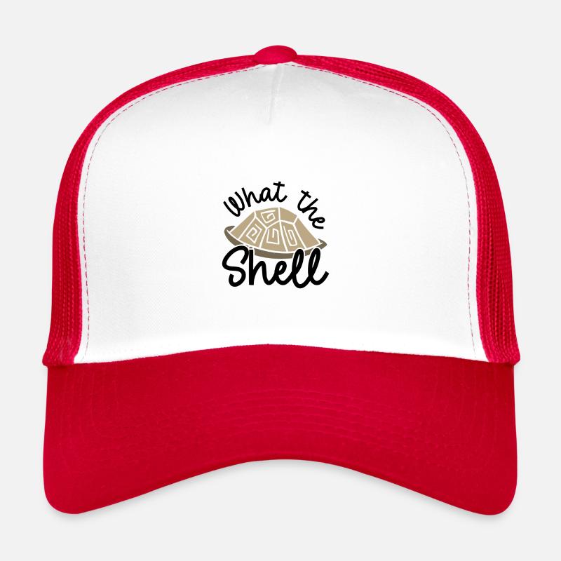 Turtle Humor What the Shell Turtle Lover Gifts Trucker Cap