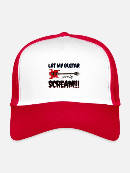 Let my guitar gently scream - Trucker Cap - white/red - Front