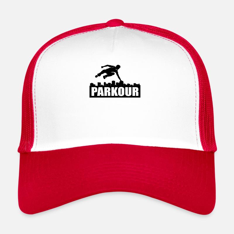 Parkour - Trucker Cap - Weiß/Rot