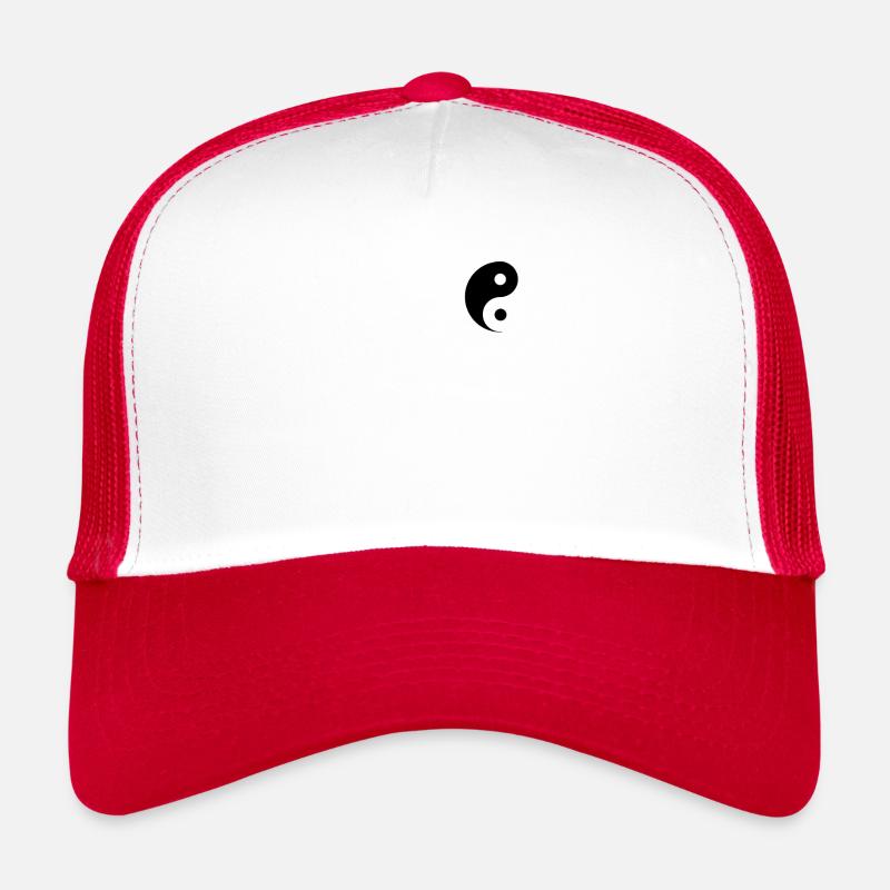 Subtile Yin Yang Kunstwerke - Trucker Cap - Weiß/Rot