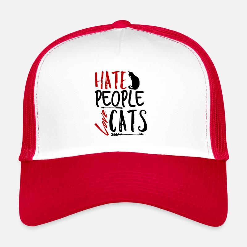 Ich hasse Menschen Katze Trucker Cap