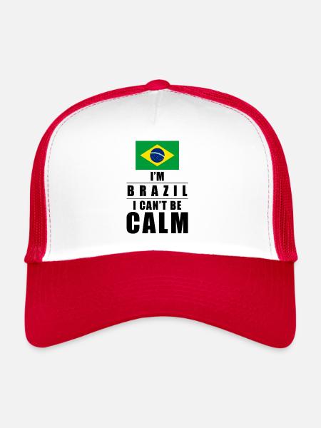 Dicton brésilien - Casquette trucker  - blanc/rouge - Devant